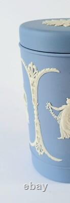Wedgwood Jasperware Blue Dancing Hours Cannister
