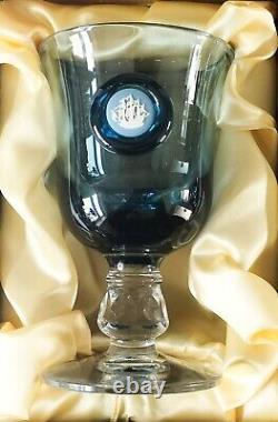 Wedgwood Jasperware Blue Glass Chalice Golden Hind Cameo Boxed