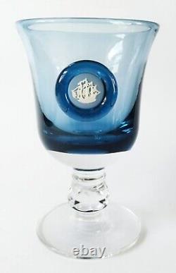 Wedgwood Jasperware Blue Glass Chalice Golden Hind Cameo Boxed