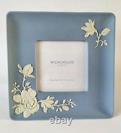 Wedgwood Jasperware Blue Magnolia Blossom Photograph Frame Boxed