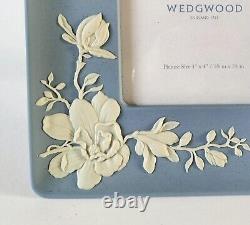 Wedgwood Jasperware Blue Magnolia Blossom Photograph Frame Boxed