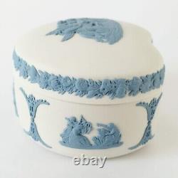 Wedgwood Jasperware Blue On White Trinket Box Muses Watering Pegasus