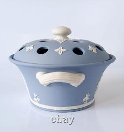 Wedgwood Jasperware Blue Pourri Pot Dish and Lid