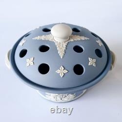 Wedgwood Jasperware Blue Pourri Pot Dish and Lid
