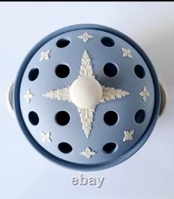 Wedgwood Jasperware Blue Pourri Pot Dish and Lid