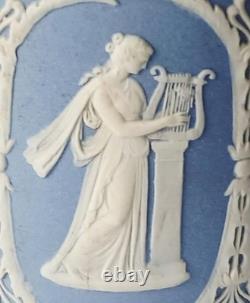 Wedgwood Jasperware Blue Three Handled Antique Dip Classical Muse Loving Mug