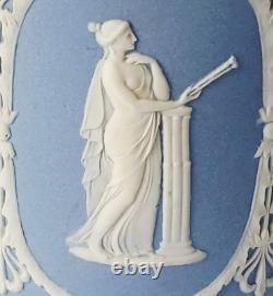 Wedgwood Jasperware Blue Three Handled Antique Dip Classical Muse Loving Mug