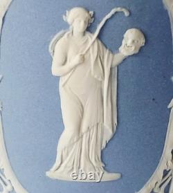 Wedgwood Jasperware Blue Three Handled Antique Dip Classical Muse Loving Mug