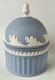 Wedgwood Jasperware Blue Trinket Box Acorn And Oak Leaf