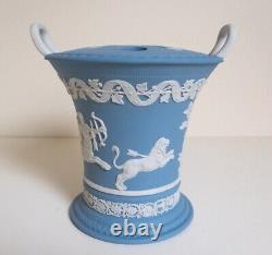 Wedgwood Jasperware Blue & White Centaur Chiron & Achilles Twin Handled Vase New