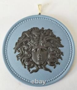 Wedgwood Jasperware Blue and Black Medusa Pendant