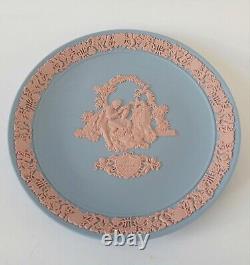 Wedgwood Jasperware Blue and Pink My Valentine Plate 1987