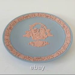 Wedgwood Jasperware Blue and Pink My Valentine Plate 1987