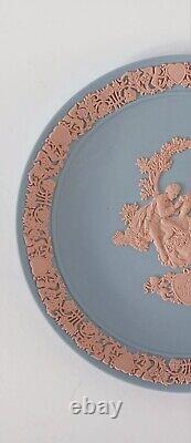 Wedgwood Jasperware Blue and Pink My Valentine Plate 1987