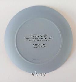 Wedgwood Jasperware Blue and Pink My Valentine Plate 1987