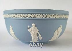 Wedgwood Jasperware Blue and White Muse and Apollo Bowl 8 Inch