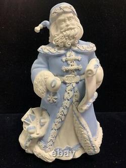 Wedgwood Jasperware Blue and White Santa Claus Figurine