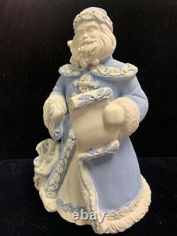 Wedgwood Jasperware Blue and White Santa Claus Figurine