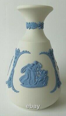 Wedgwood Jasperware Blue on White Bud Vase Muses Watering Pegasus