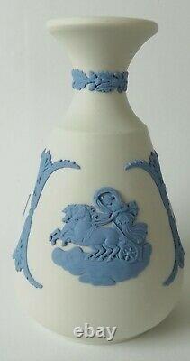 Wedgwood Jasperware Blue on White Bud Vase Muses Watering Pegasus
