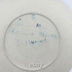 Wedgwood Jasperware Blue on White Plate Cherub 1980 Signed