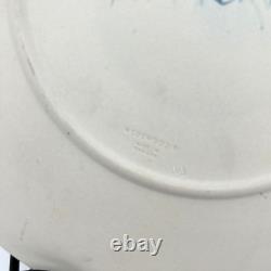 Wedgwood Jasperware Blue on White Plate Cherub 1980 Signed