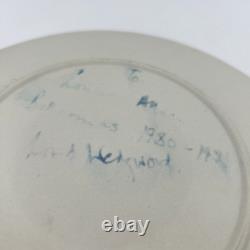 Wedgwood Jasperware Blue on White Plate Cherub 1980 Signed
