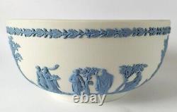 Wedgwood Jasperware Blue on White Sacrifice Bowl 8inch
