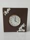 Wedgwood Jasperware Brown Clock Prunus Blossom