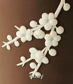 Wedgwood Jasperware Brown Vase Prunus Blossom