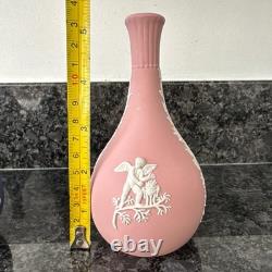 Wedgwood Jasperware Bud Vase Pink Teal Blue Navy X4 VGC