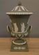 Wedgwood Jasperware Campana Urn Withlid Sage Green Greek Mythology Scenes