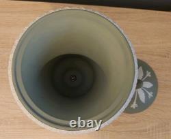 Wedgwood Jasperware Campana Urn withLid Sage Green Greek Mythology Scenes