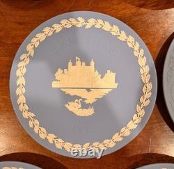 Wedgwood Jasperware Christmas Plates 1969 1978 + 10th Anniv Complete Collection