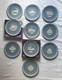 Wedgwood Jasperware Christmas Plates, Complete 10-year Set 1979-1988, England