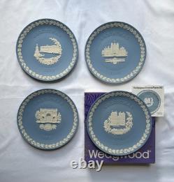 Wedgwood Jasperware Christmas Plates, Complete 10-Year Set 1979-1988, England
