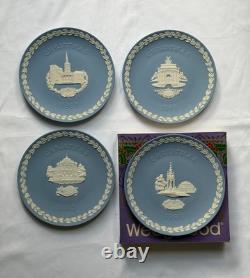 Wedgwood Jasperware Christmas Plates, Complete 10-Year Set 1979-1988, England