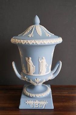 Wedgwood Jasperware Cream Color On Lavender Vase 12 Height