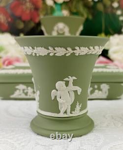 Wedgwood Jasperware (Cream Color on Celadon Green)
