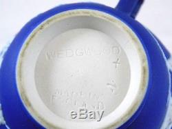 Wedgwood Jasperware Cream on Cobalt 6 Cup & Saucer Sets Neoclassical Scenes