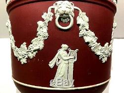 Wedgwood Jasperware Crimson Jardinieres Great Muses 6.5 X 7.50 Nice Piece