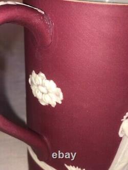 Wedgwood Jasperware Crimson Red Tankard Mug Stein-England-Neoclassical Victorian