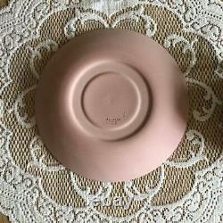 Wedgwood Jasperware Dancing Hours Lilac Pink Cup & Saucer Relief made in ENGLAND
