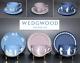 Wedgwood Jasperware Dancing Hours Pink Portland Blue Pale Blue Cup Saucer 3set