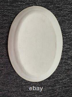 Wedgwood Jasperware Dipped Black Oval Plaque C. 1800's