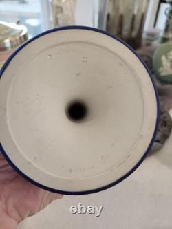 Wedgwood Jasperware Dipped Dark Blue 6 Candlestick Holder Excellent