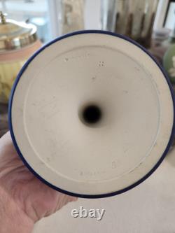 Wedgwood Jasperware Dipped Dark Blue 6 Candlestick Holder Excellent