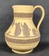 Wedgwood Jasperware Etruscan Jug Cane Yellow & Taupe Brown Ht 13.5cm