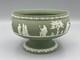 Wedgwood Jasperware Green 8 Footed Fruit Bowl