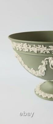 Wedgwood Jasperware Green Bowl Lions Head And Garland